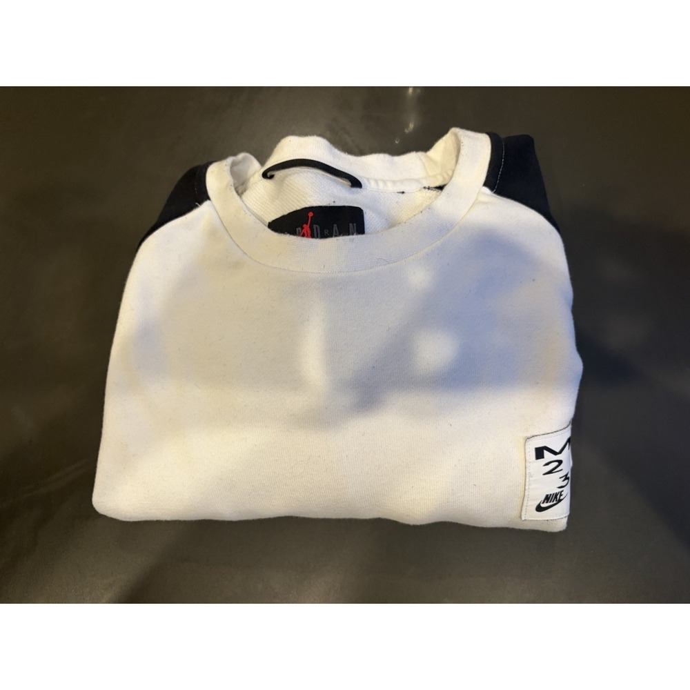 Nike Air Jordan 23 Engineered Men XL White Black Raglan Crewneck Sweatshirt - Picture 11 of 11
